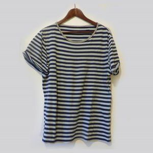 J.LINDEBERG - Blue striped t-shirt - Sz M-L